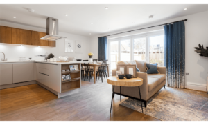 Luxury curtains in living room