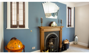 Luxaflex Real Wood brown shutters