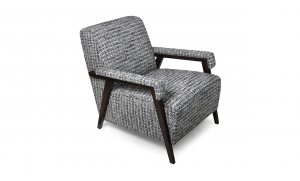 Mid-century air chair covered in a Romo weave by Alter London