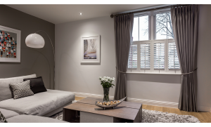 Café Style Faux wood shutters