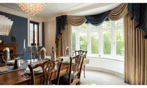 Luxury swags and tails curtains