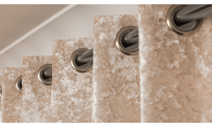 Eyelet curtains, crushed velvet - Boscombe, Dorset