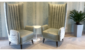 pair of luxury bespoke armchairs