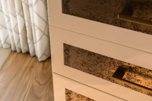 Luxury cream and gold chest of drawers