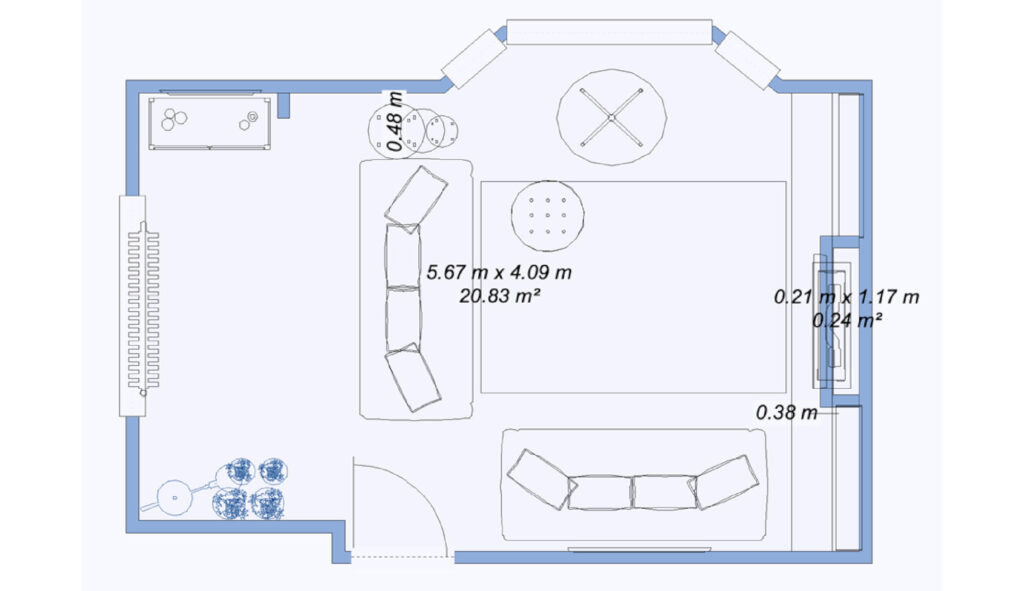 New lounge design - floor plan layout