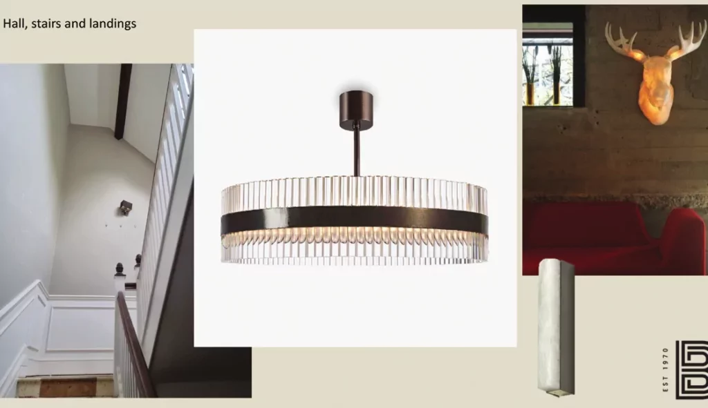 Family home renovation hall, stairs and landing